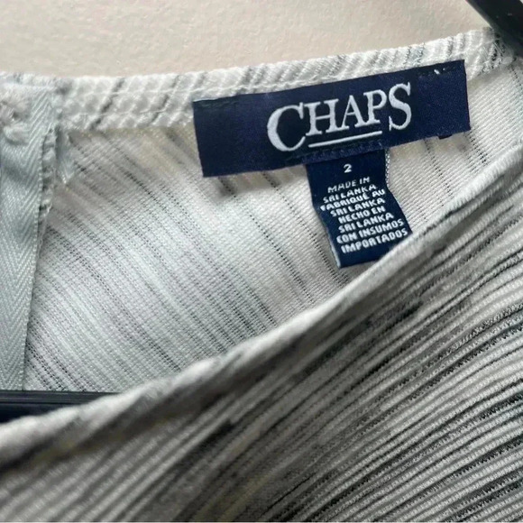Chaps Women’s Dress Size 2 Basic Gray A Line Cap Sleeve - Picture 4 of 4